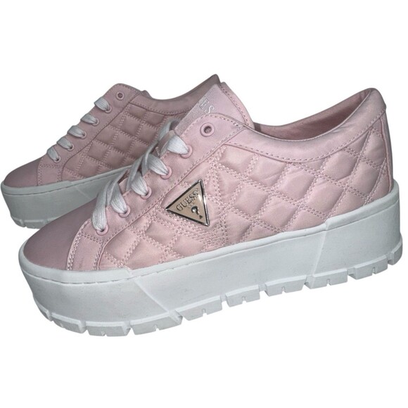 Guess GW Tesie Size 10 Sneaker Pink Casual Fashion Chunky Lug Platform New - Picture 4 of 8
